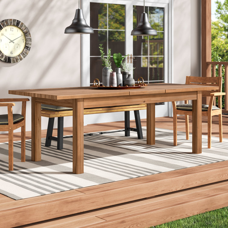 Millwood Pines Statler Solid Wood 8 - Person Dining Table & Reviews | Wayfair